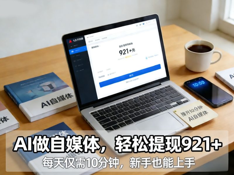 每天花费10分钟，头条号收益921+，用AI做自媒并不难【附视频教程】-春雨网创
